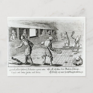 Carte Postale Un jeu de Real Tennis avec ballades sportives ci-d