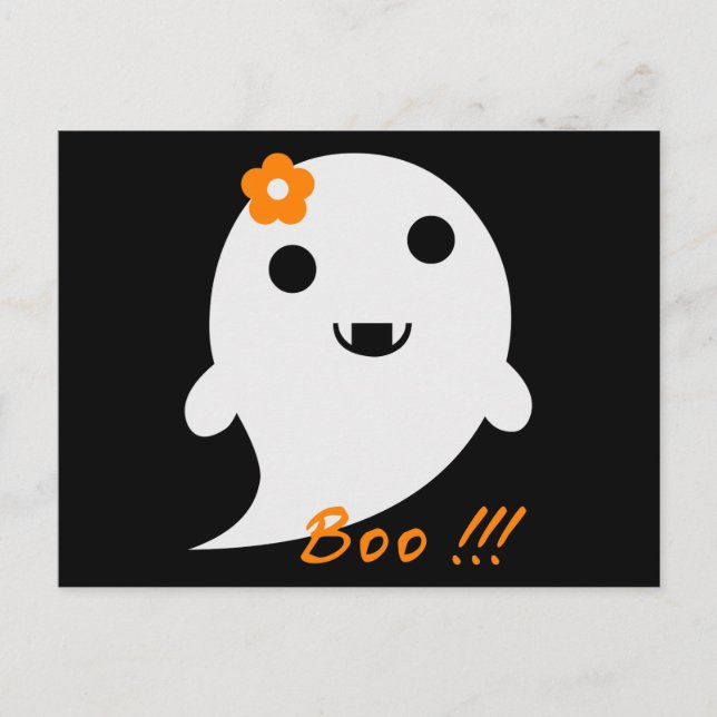 Carte Postale Un joli fantôme d'Halloween (Devant)
