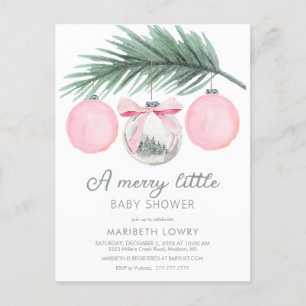 Carte Postale Un joli petit Baby shower   Douche de Noël