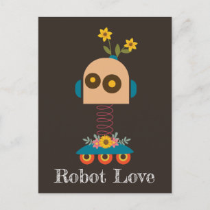 Carte Postale Un joli robot design pour enfants