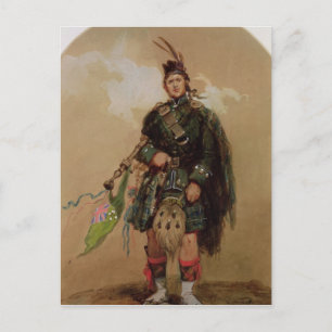 Carte Postale Un joueur de cornemuse du 79e Highlanders à Chobha