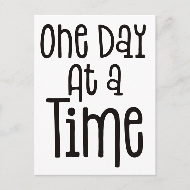 Carte Postale Un Jour À La Fois Citation Motivationnelle (Devant)