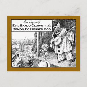 Carte Postale Un jour seulement : Evil Banjo Clown