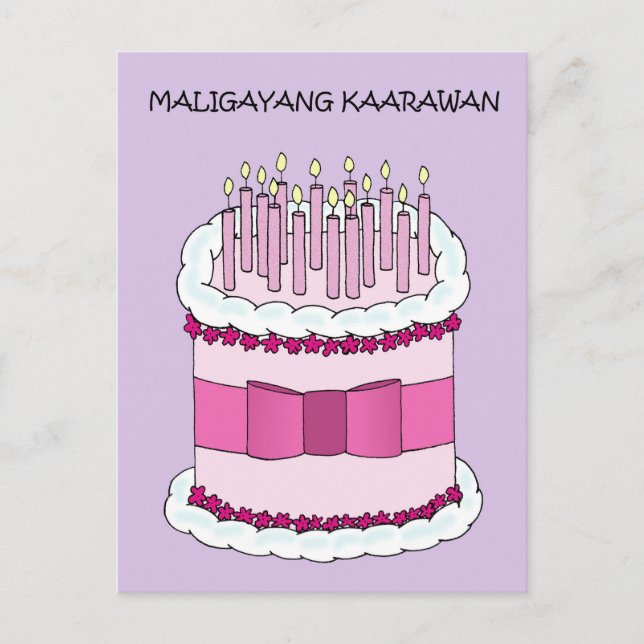 Carte Postale Un joyeux anniversaire aux Philippines Maligayang  (Devant)
