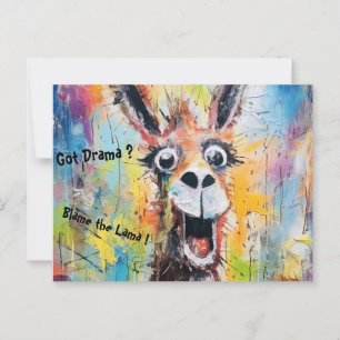Carte Postale Un Lama de bonne humeur personnalisable