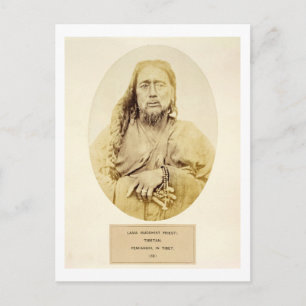 Carte Postale Un Lama Tibétain à Pemianchi, Tibet, 19e siècle (