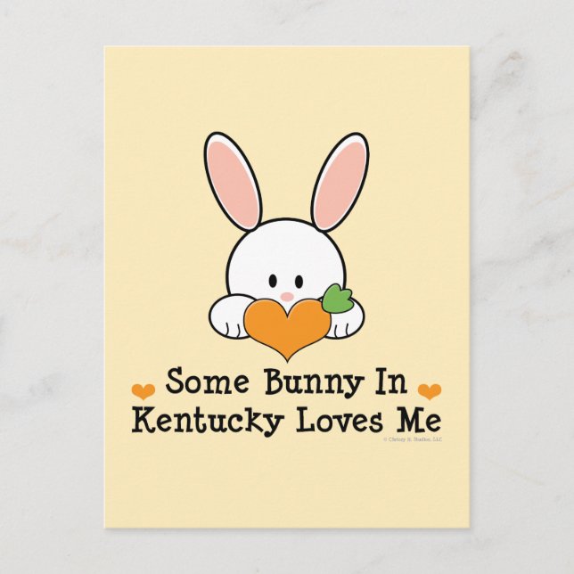 Carte Postale Un Lapin Du Kentucky M'Aime (Devant)