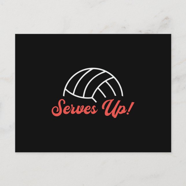 Carte Postale Un Lecteur De Volley-Ball Beach Sert Le Ball Beach (Devant)