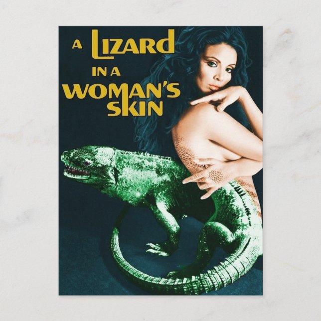 Carte Postale Un lézard dans la peau d'une femme, film d'horreur (Devant)