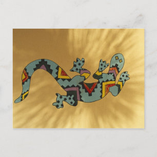 Carte Postale Un lézard de gecko peint sur le mur, Tucson, Arizo