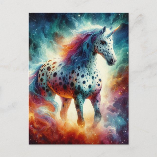 Carte Postale Un magnifique Appaloosa Unicorn (Devant)
