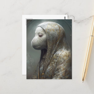 Carte Postale Un Manatee unique en Robes