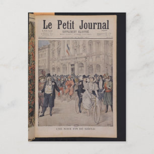 Carte Postale Un Mariage à vélo