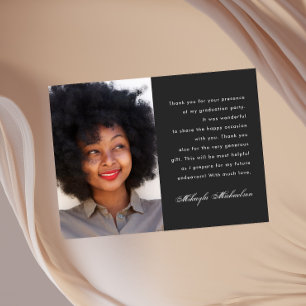 Carte Postale Un Merci de diplôme de Charcoal Grey