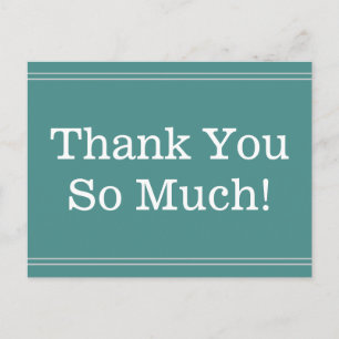 Carte Postale Un "Merci tellement" professionnel et clair ! Cart