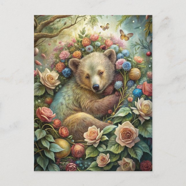 Carte Postale Un mignon bébé ours (Devant)