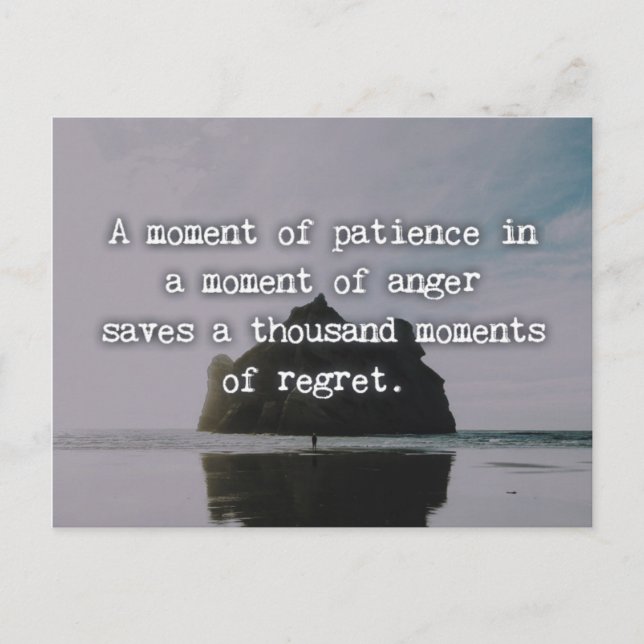Carte Postale Un Moment De Citation De Patience (Devant)