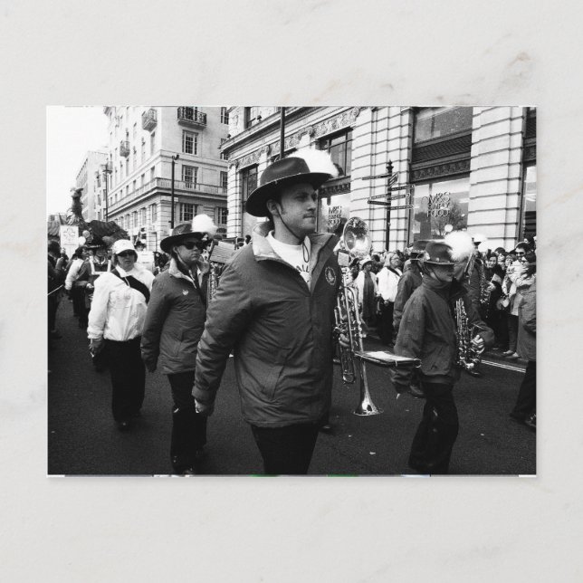 Carte Postale Un musicien à la Saint Patrick (Devant)