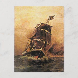 Carte Postale un navire en mer 02