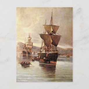 Carte Postale un navire en mer 04