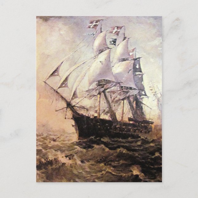 Carte Postale un navire en mer 05 (Devant)