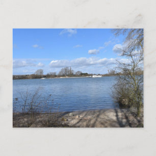 Carte Postale Un navire sur la rivière, Rhin par Oppenheim, Alle