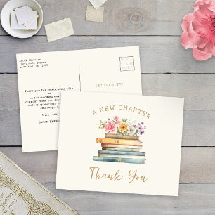 Carte Postale Un nouveau chapitre Merci Fête des mariées