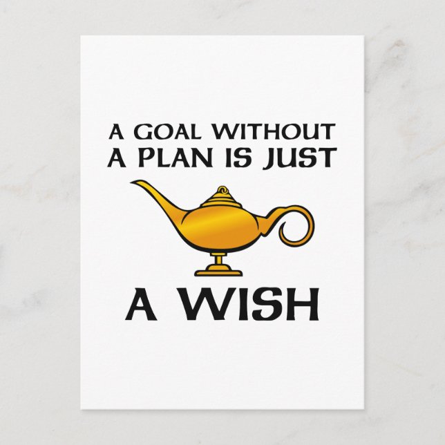 Carte Postale Un Objectif Sans Plan (Devant)