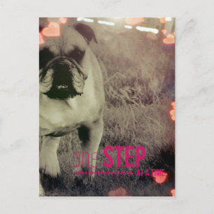 Carte Postale Un pas à la fois, Bulldog