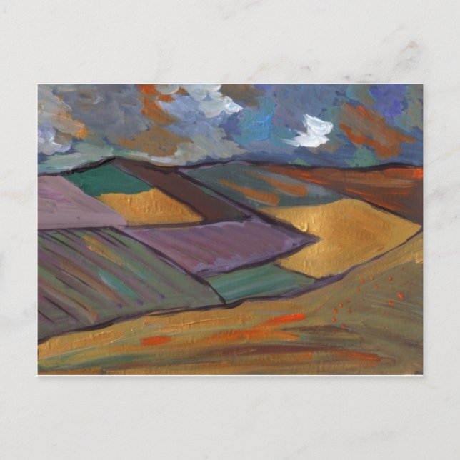 CARTE POSTALE UN PAYSAGE EN OR (Devant)