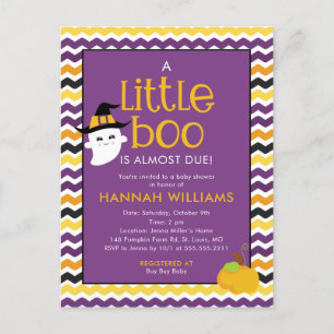 Carte Postale Un Petit Boo Est Presque Dû Au Baby shower