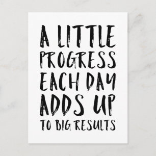 Carte Postale Un petit devis de motivation de progrès