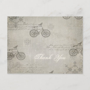 Carte Postale Un Petit Oiseau M'A Dit Que Le Merci À Vélo