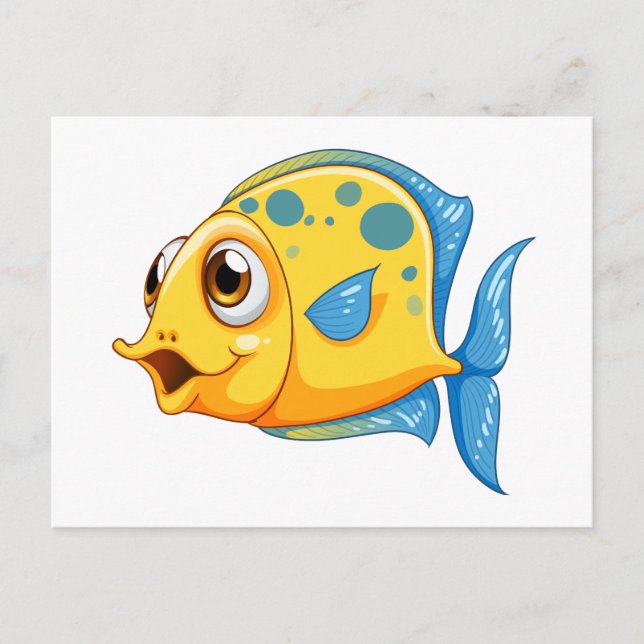 Carte Postale Un petit poisson jaune (Devant)