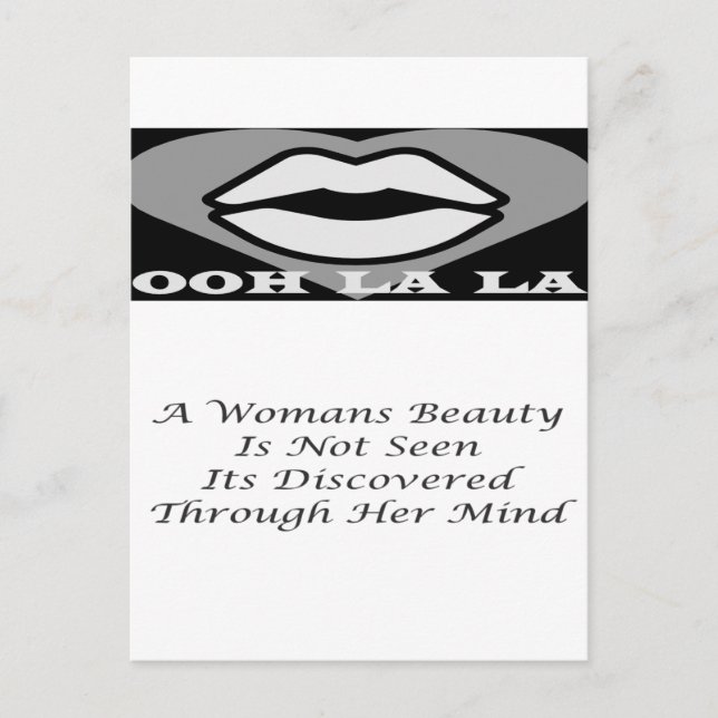 Carte Postale Un poème de message de beauté pour les femmes (Devant)