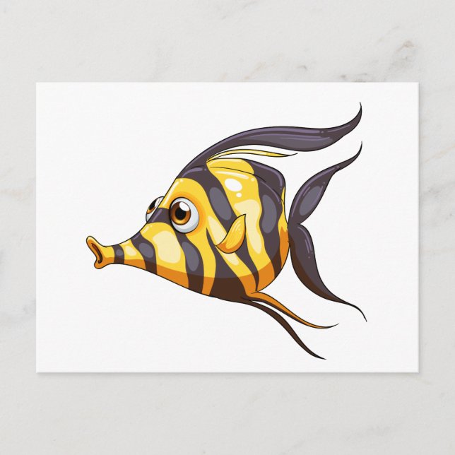 Carte Postale Un poisson rayé (Devant)