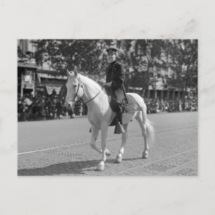 Carte Postale Un policier à cheval blanc, 1921