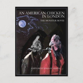 CARTE POSTALE UN POULET AMÉRICAIN À LONDRES