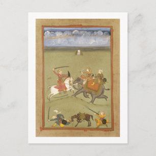 Carte Postale Un prince combattant ses ennemis sur un éléphant, 