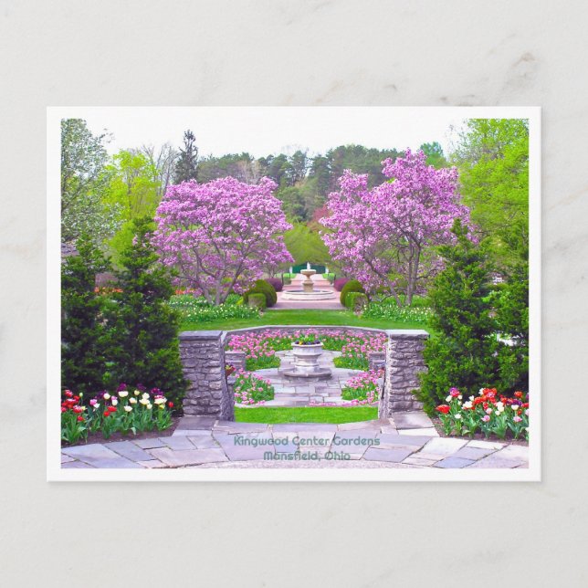 CARTE POSTALE UN PRINTEMPS À RETENIR/ LA BEAUTÉ DANS LES JARDINS (Devant)