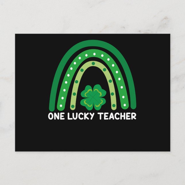 Carte Postale Un professeur chanceux Irish Rainbow St Patrick’s  (Devant)