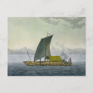 Carte Postale Un radeau quitte le port de Guayaquil, Equateur, p