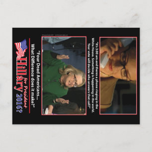 Carte Postale Un regard sarcastique sur Hillary pour le présiden
