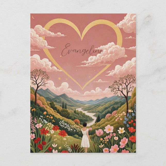 Carte Postale Un regard sincère pour une fille personnalisé (Devant)