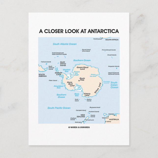 Carte Postale Un Regard Sur L'Antarctique (Carte De L'Antarctiqu (Devant)