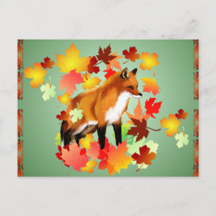 Carte Postale UN RENARD dans la CHUTE