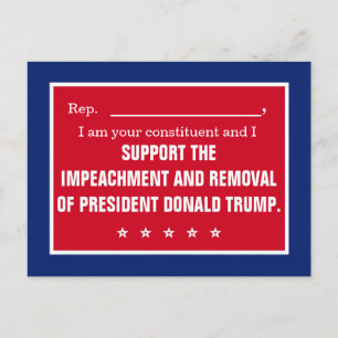 Carte Postale Un représentant s'oppose au président Trump Consti