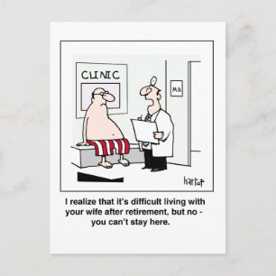 Carte Postale Un retraité chez le médecin