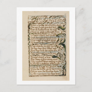 Carte Postale Un rêve, illustration de "Chansons d'Innocence et