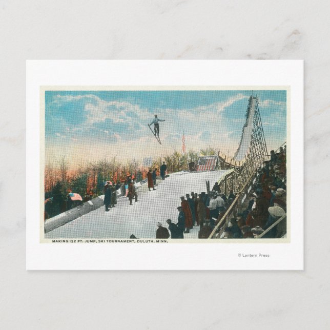 Carte Postale Un saut de tournoi de ski (Devant)